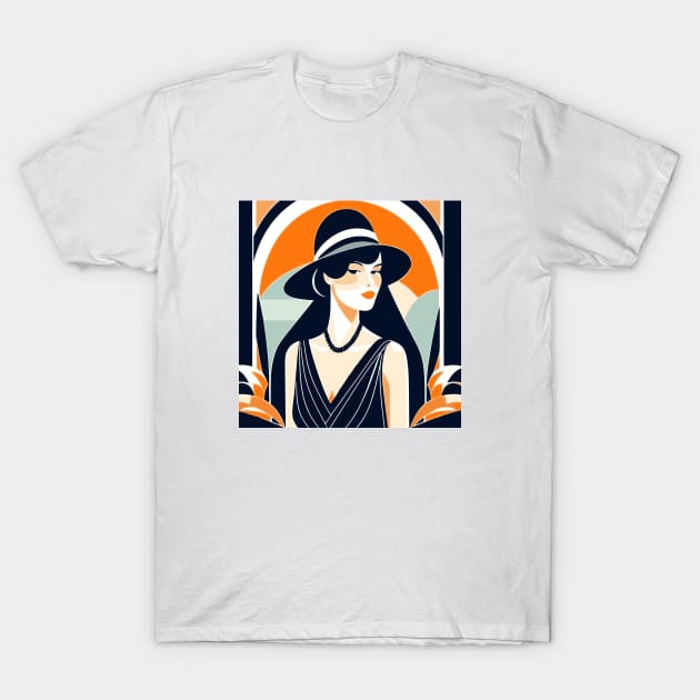 Elegant Vintage Retro Lady Woman T-Shirt by JoeStylistics